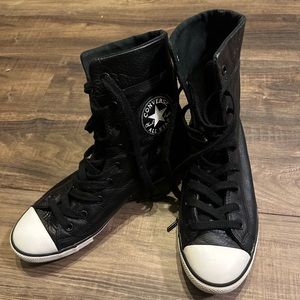 EUC Converse Leather High Tops Dainty Style